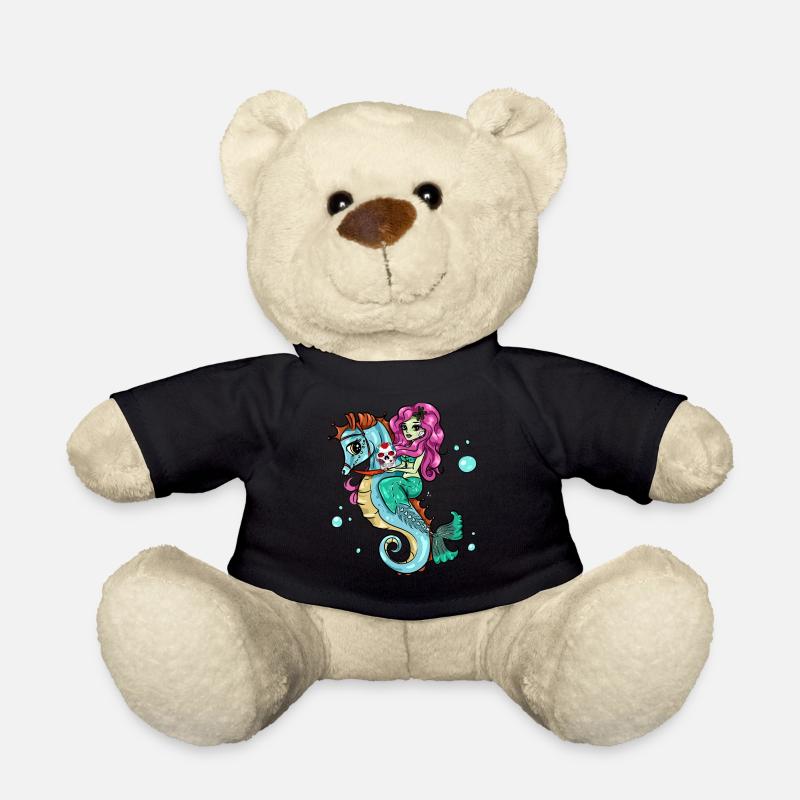 Skelett Meerjungfrau Seepferdchen Sugar Skull - Teddy - Schwarz