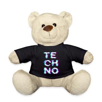 Techno Rave - Teddy - Schwarz - Vorne