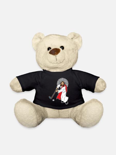 Jesus Christus Hockey Eishockey Team Sport Freak - Teddy - Schwarz