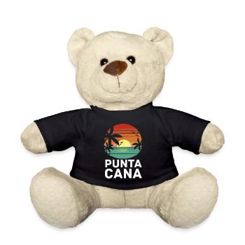 Cadeau rétro de Punta Cana en République dominicaine - Nounours - noir - Devant