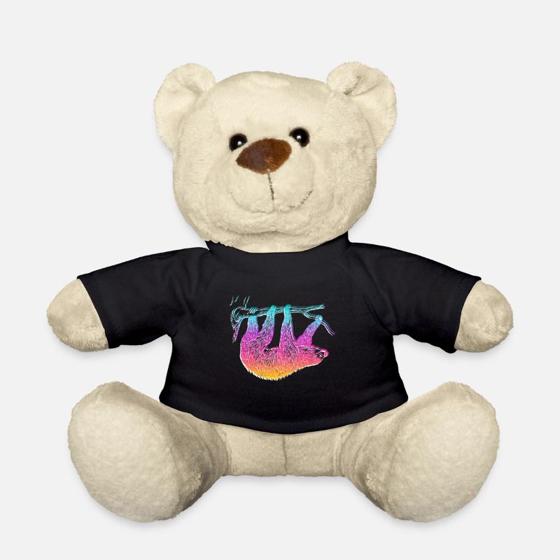 Sloth Faultier Retro - Teddy - Schwarz