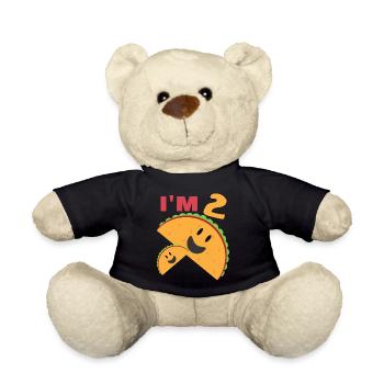 Je suis 2 Taco Twosday | 2ème anniversaire | 2 ans - Nounours - noir - Devant