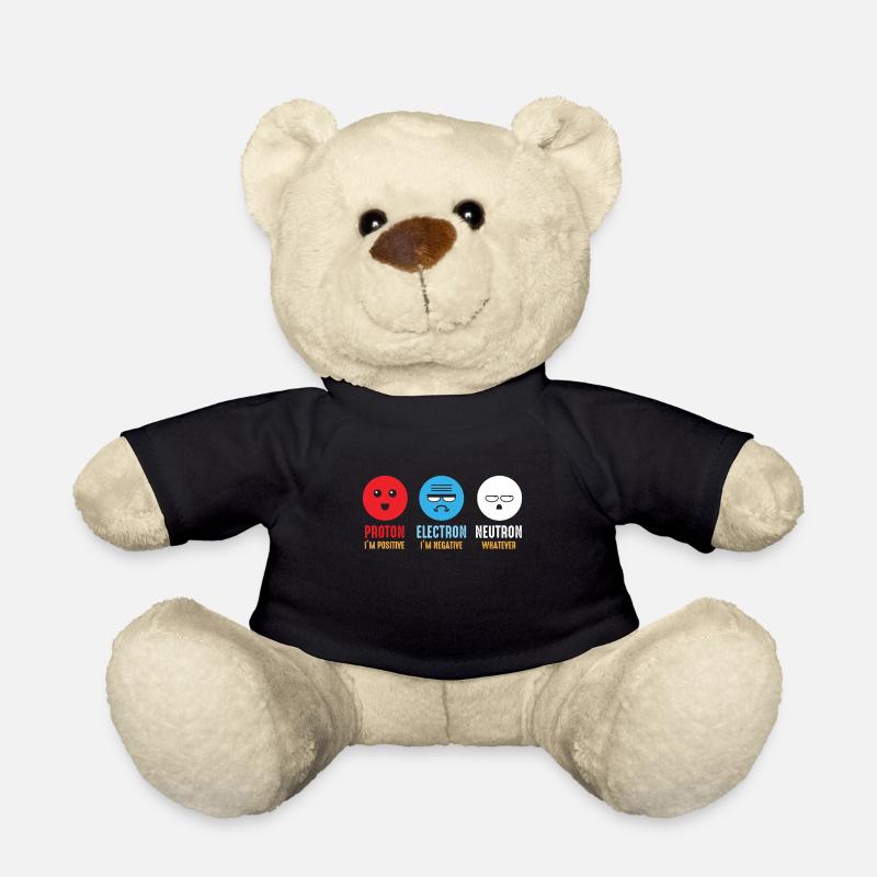 Science chemistry protons electrons neutrons - Teddy Bear - black