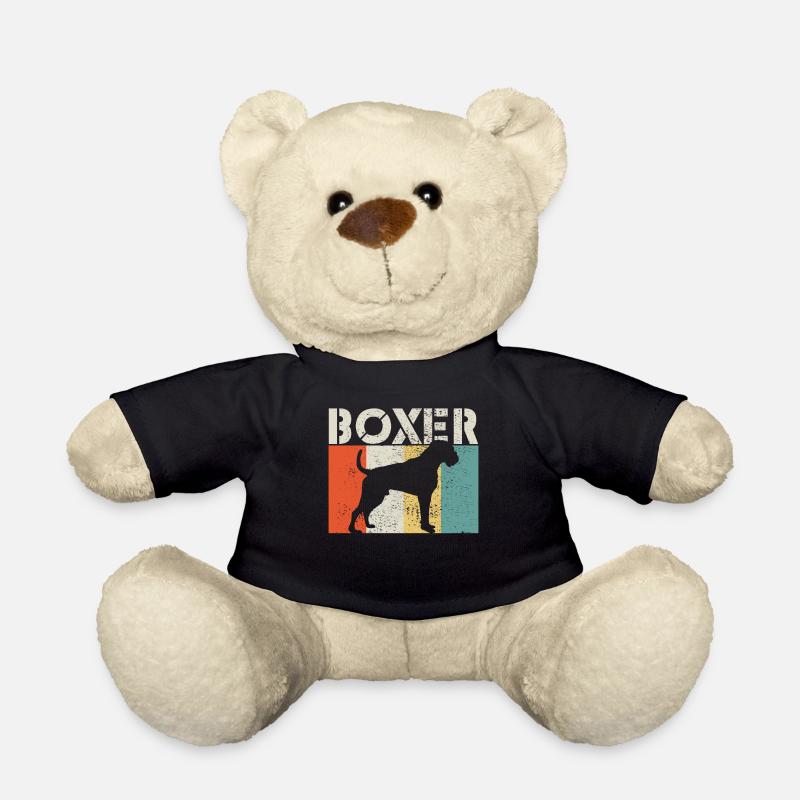 Boxer Hund Retro - Teddy - Schwarz