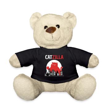 Katze Catzilla Japanisches Kätzchen - Teddy - Schwarz - Vorne