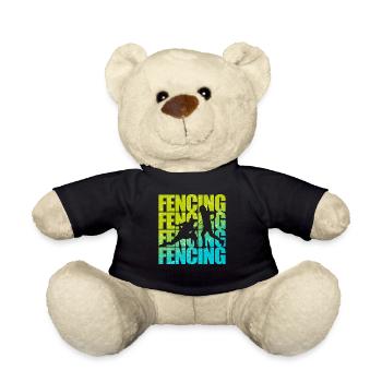 Fechten Degen Fechter Kampfsport - Teddy - Schwarz - Vorne