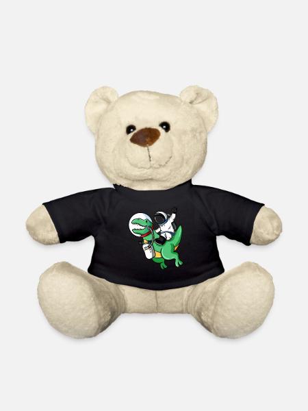 Astronaut reitet T-Rex Dinosaurier - Teddy - Schwarz