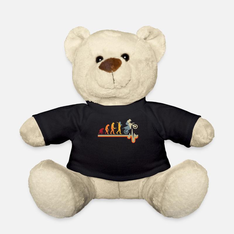 Motocross Evolution Coeur battement de moto cadeau - Nounours - noir