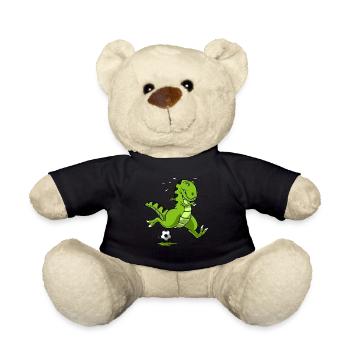 T-Rex Dinosaur Football - Teddy Bear - black - Front