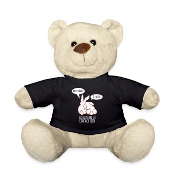 Du Bist Doof Liebe Einfach Hase Liebespaar Ehe - Teddy - Schwarz - Vorne