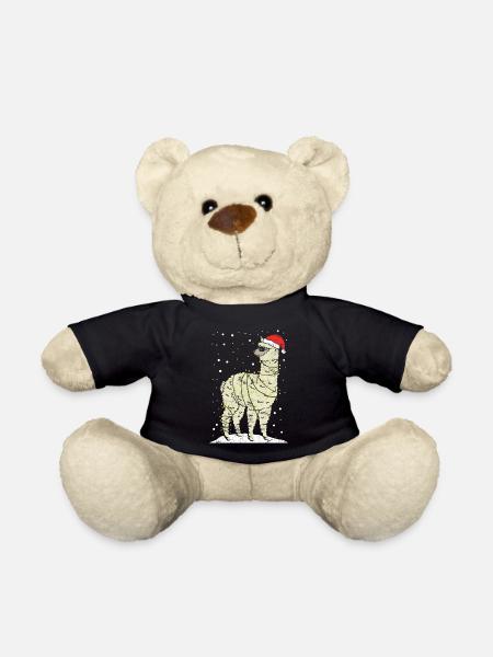 Weihnachten Alpaka-Lama - Teddy - Schwarz