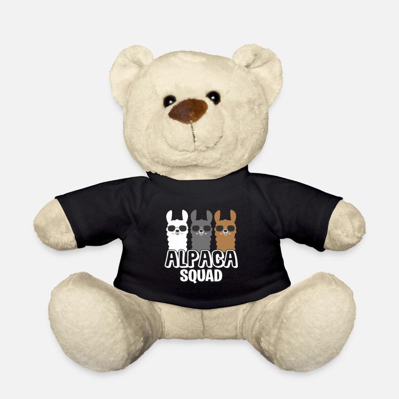 Alpaca Squad Alpaka Lama Haustier Tire Geschenk - Teddy - Schwarz