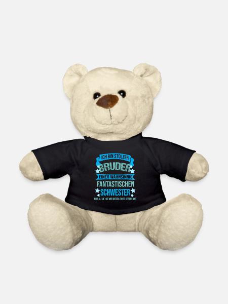 Stolzer Bruder Schwester Geschwister - Teddy - Schwarz