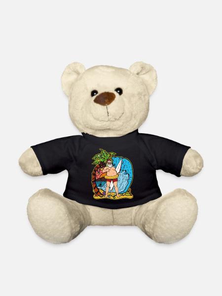 Surfeur Père Noël Cadeau vacances - Nounours - noir