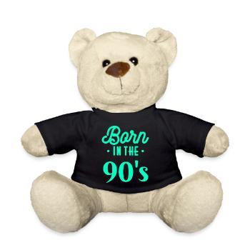 90's 90er Jahre 1990-2000 Geboren Geburtstag - Teddy - Schwarz - Vorne