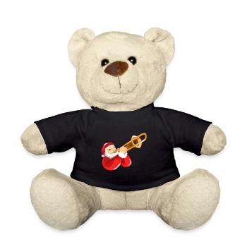 Posaune Weihnachtsmann - Teddy - Schwarz - Vorne