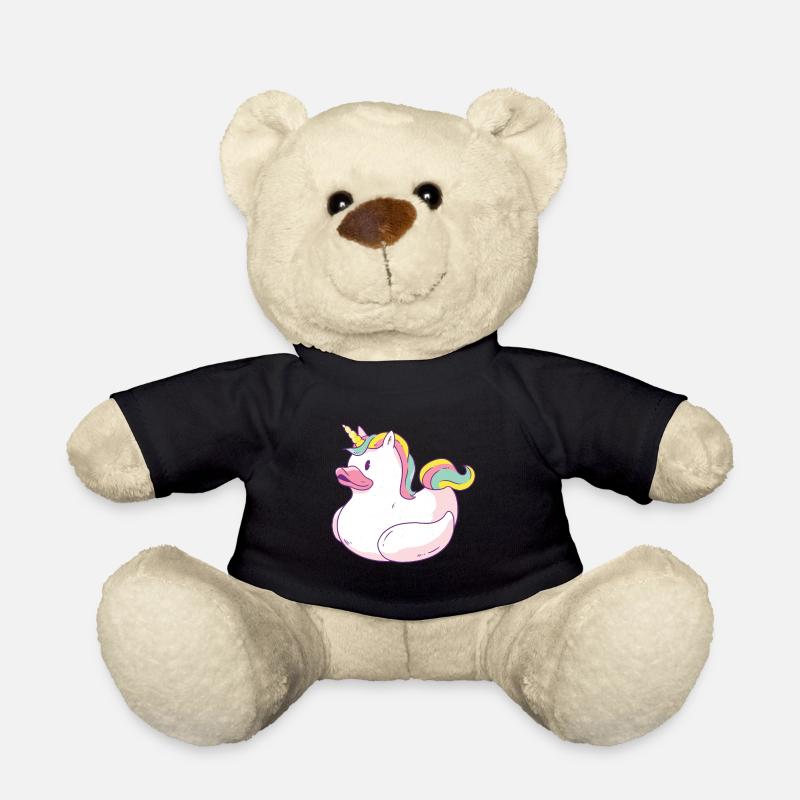 Einhorn Ente - Teddy - Schwarz