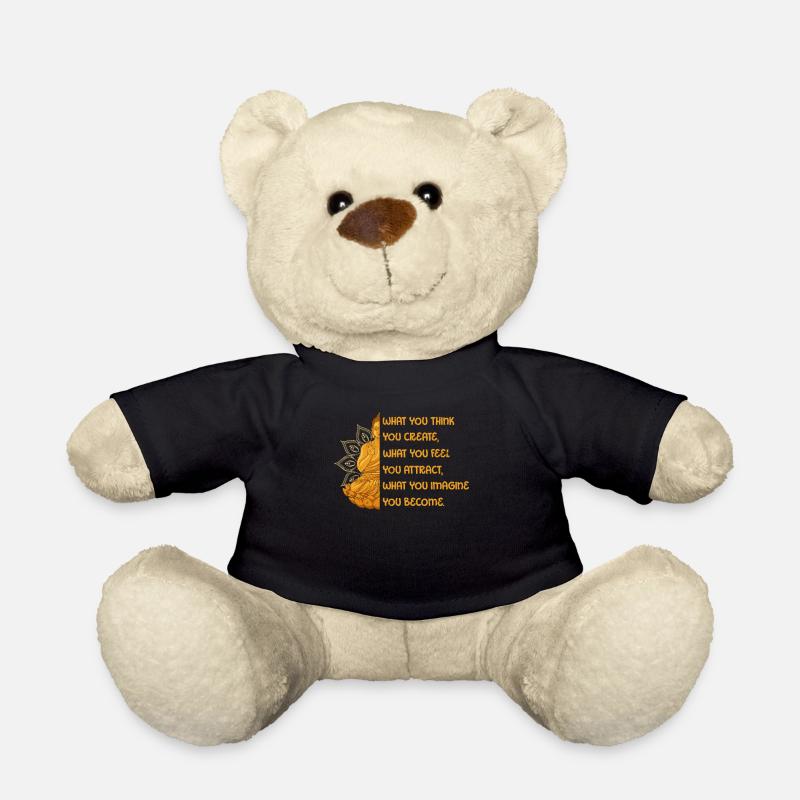 Buddha Meditation Buddhism Buddhist Gift - Teddy Bear - black