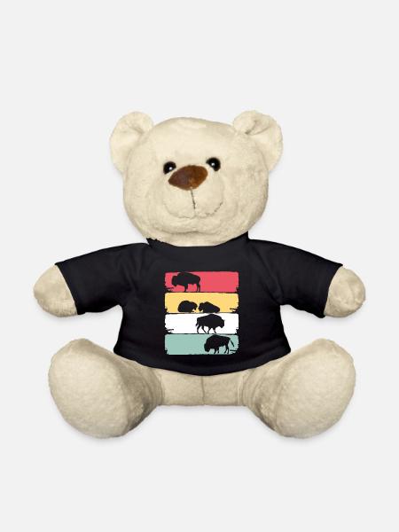 Amerikanischer Bison Zootier - Teddy - Schwarz
