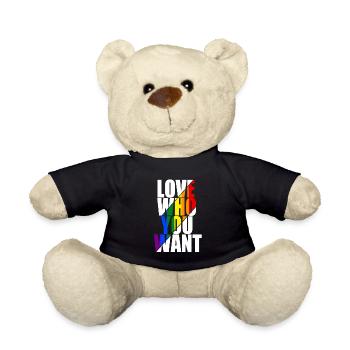 Gay Pride Geschenk - Teddy - Schwarz - Vorne