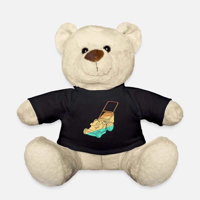 Rasen Mähen Rasenmäher Vintage Retro - Teddy - Schwarz