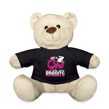 Rabbit Rabbit Farmer Rabbit Easter Bunny - Teddy Bear - black - Front