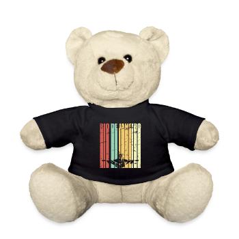 Rio de Janeiro Brasilien Brazil Geschenk - Teddy - Schwarz - Vorne