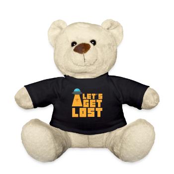Funny Let's Get Lost Ufo Alien Lovers gift - Teddy Bear - black - Front