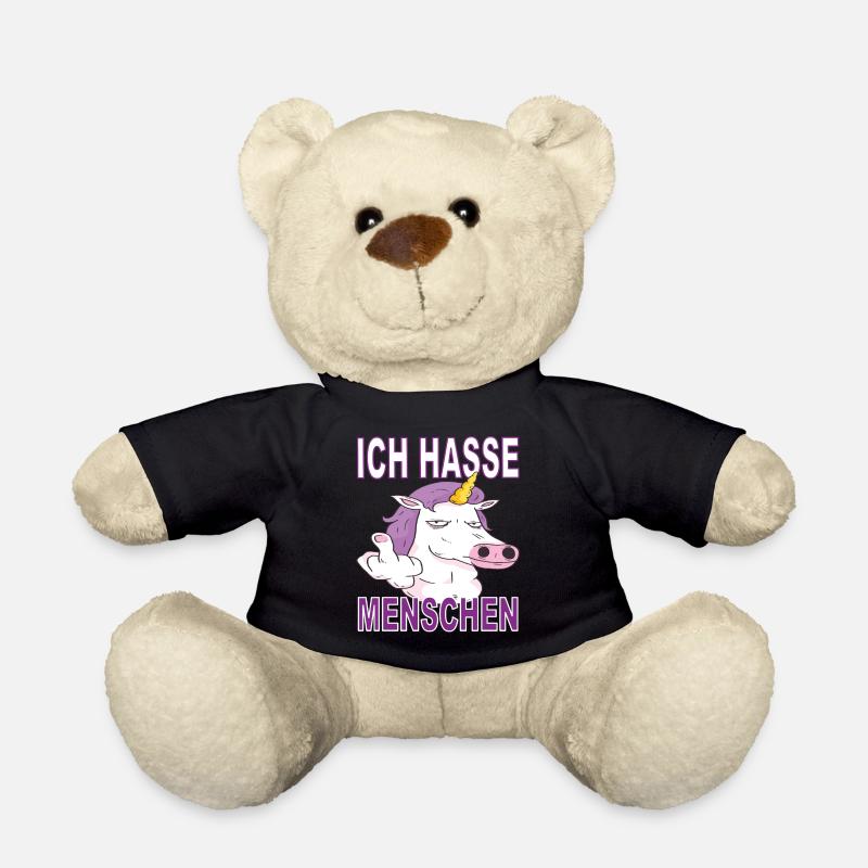 Ich hasse Menschen - Teddy - Schwarz