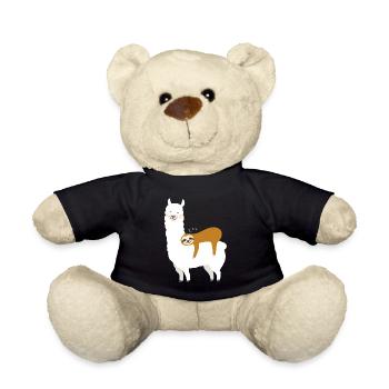 Faultier und Alpaka - Teddy - Schwarz - Vorne