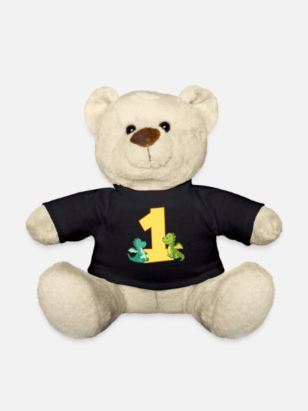 1. Geburtstag Drachen 1 Jahr Alt Kinder Geschenk - Teddy - Schwarz
