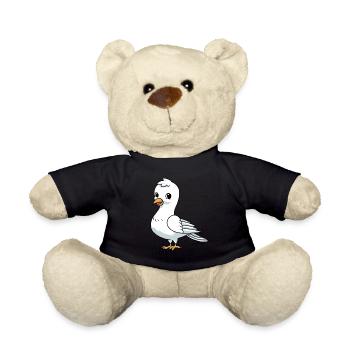 Little white dove - Teddy Bear - black - Front