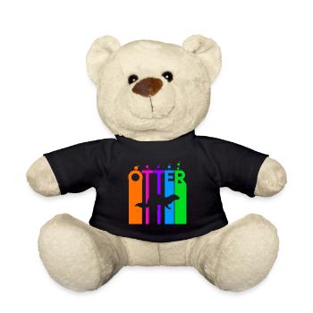 Otter Colored bubbles and bubbles - Teddy Bear - black - Front