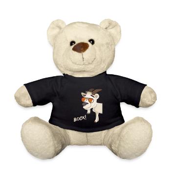 Bock with sunglasses - Teddy Bear - black - Front
