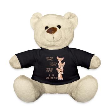 Hungriger Hund Mama Welpe Mutter Chihuahua - Teddy - Schwarz - Vorne