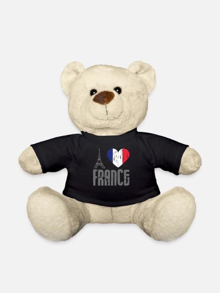 J'aime la france j'aime la france paris eiffeltum - Nounours - noir