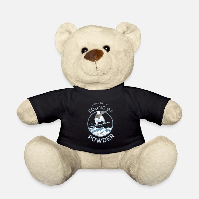 Conception de poudre de snowboarder - Nounours - noir