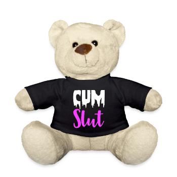Cum Slut Sexy Dirty Adult Humor Fun Geschenke für Männer - Teddy - Schwarz - Vorne
