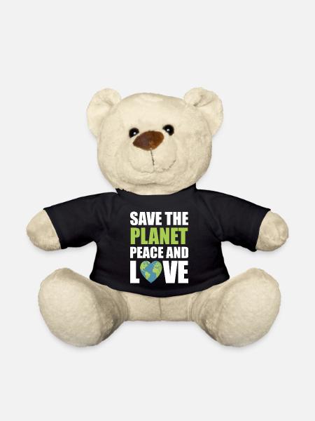 Save the planet - Teddy - Schwarz