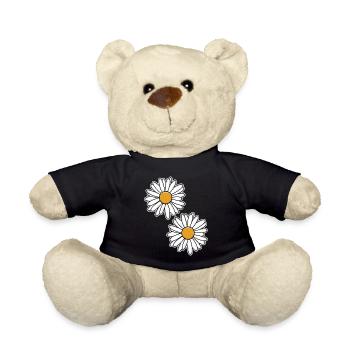 Margeriten-Design in Schwarz-Weiß - Teddy - Schwarz - Vorne