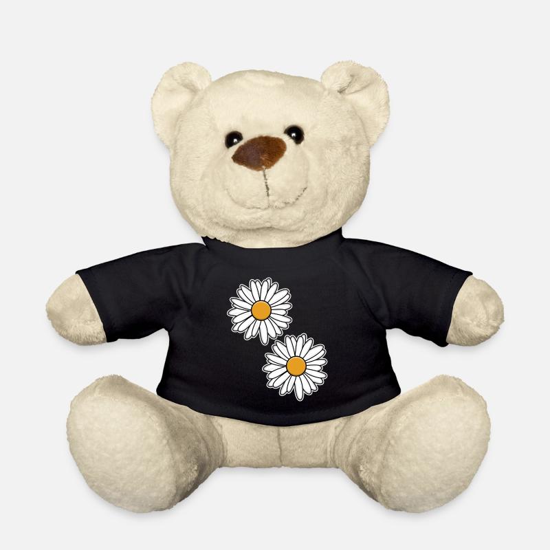 Margeriten-Design in Schwarz-Weiß - Teddy - Schwarz