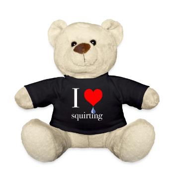 Squirting funny saying sex woman - Teddy Bear - black - Front