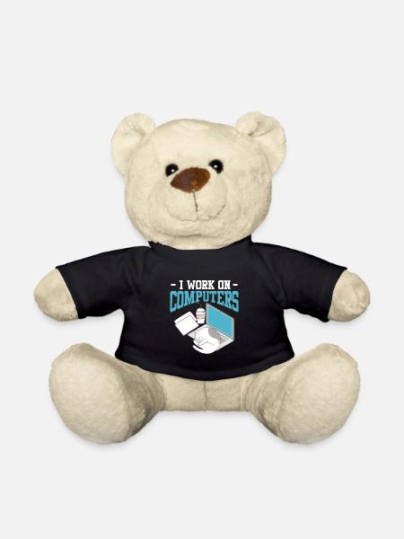 Informatik Katze Zocken Nerd Programmierer - Teddy - Schwarz