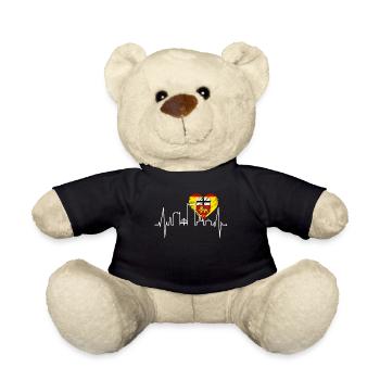 Bonn skyline heartbeat Bonn I love my Bonn - Teddy Bear - black - Front