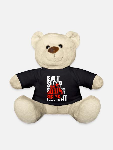 Boxing Boxing Fight Boxing Sparring Boxer Sport - Teddy Bear - black