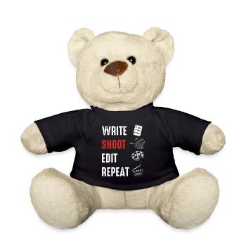 Schreiben Drehen Schneiden Wiederholen - Teddy - Schwarz - Vorne
