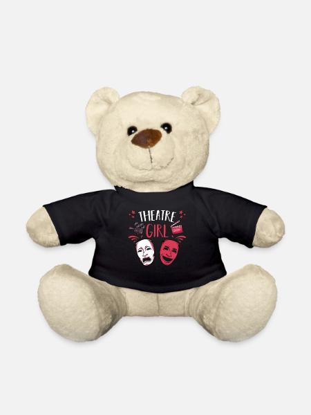 Masques de filles de théâtre et motifs de scène - Nounours - noir