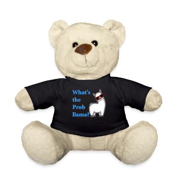 Llama alpaca saying gift women men children - Teddy Bear - black - Front
