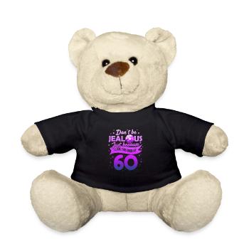 60. Geburtstag 60 Jahre Birthday Geschenk - Teddy - Schwarz - Vorne