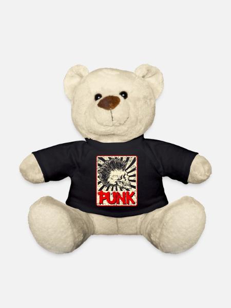 Punk Musik Anarchie Punkrock Band Konzert Geschenk - Teddy - Schwarz